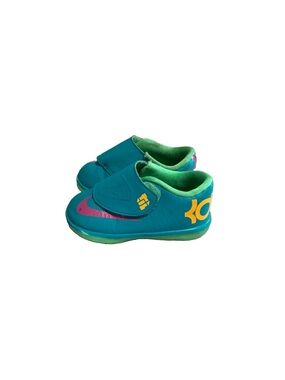 Nike KD Kevin Durant VI Green Pink Toddler Athletic Gym Shoes Sz 7C